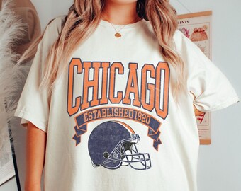 Comfort Colors Chicago Shirt, Vintage Chicago Football Shirt, Game Day Apparel, Chicago Gifts