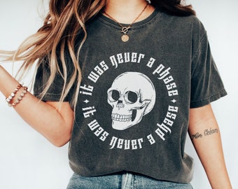 Comfort Colors It was Never a Phase Elder Emo Shirt Elder Emo Tee Emo Gift Emo Concert Tee Goth Tee Concert Shirt Millenial Emo Gift
