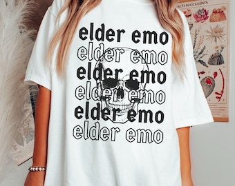 Comfort Colors Elder Emo Shirt Unisex Elder Emo Tee Emo Gift Emo Concert Tee Emo Kid Shirt Goth Tee  Emo Shirt Gift for Millenial
