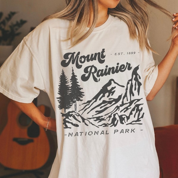 Comfort Colors Mount Rainier Shirt National Park Shirt Hiking Gifts Outdoorsy Shirt Mt Rainier Washington ShIrt