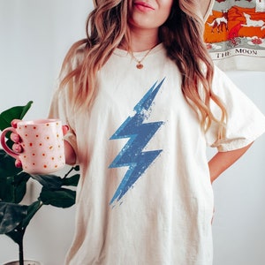 Comfort Colors Lightning Bolt Shirt, Unisex Lightning Shirt, Lightning Mascot Shirt