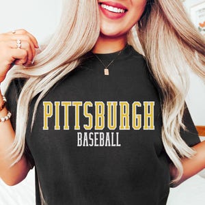 Comfort Colors Pittsburgh Baseball Shirt