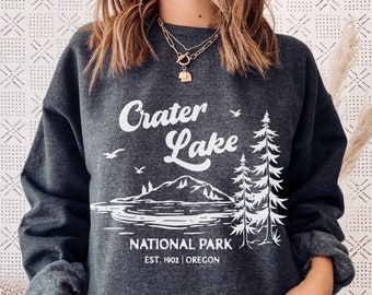 Crater Lake National Park Sweatshirt Oregon Crewneck Crater Lake NP Shirt Oregon Gifts Hiking Sweatshirt