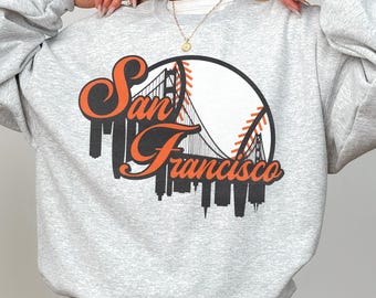 San Francisco Baseball Sweatshirt, San Francisco Crewneck