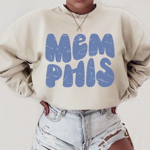 Memphis Sweatshirt Memphis Crewneck Memphis Tennessee Sweatshirt Memphis Sweatshirt Game Day Apparel Gift for Memphis Fan