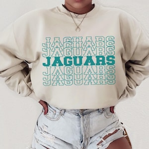 Custom Jaguars Mascot Sweatshirt Custom Jaguars Sweatshirt Jaguars Crewneck