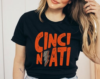 Cincinnati Football Shirt, Trendy Game Day Shirt, Oversized Sports Tshirt, CIncy Football Team Tee, Let's Go Cincinnati Shirt, OH football