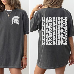 Comfort Colors Warriors Shirt Warriors Mascot Shirt Warriors Football Tee
