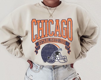 Vintage Style Chicago Football Sweatshirt, Chicago Sweatshirt, Unisex Crewneck, Chicago Gifts