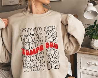 Retro Tampa Bay Sweatshirt Tampa Bay Crewneck Football Sweatshirt Game Day Apparel Unisex Crewneck Tampa Bay Florida Shirt