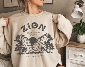 Zion National Park Sweatshirt, Hiking Sweatshirt, Outdoorsy Gifts, Utah Sweatshirt