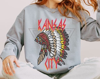 Comfort Colors Kansas City Sweatshirt, Unisex Kansas City Crewneck