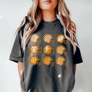 Comfort Colors Vintage Style Orange Football Shirt, Tennessee Shirt, Football Shirt, Game Day Apparel, Oversized Tee