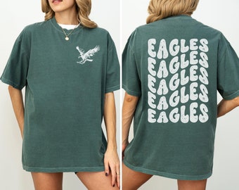 Comfort Colors Eagles Shirt, Eagles Game Day Apparel, Eagles Mascot Tee