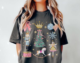 Comfort Colors Nutcracker Shirt Coquette Christmas Shirt Soft Christmas Tee