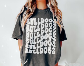Comfort Colors Retro Bulldogs Shirt, Bulldogs Mascot Tee