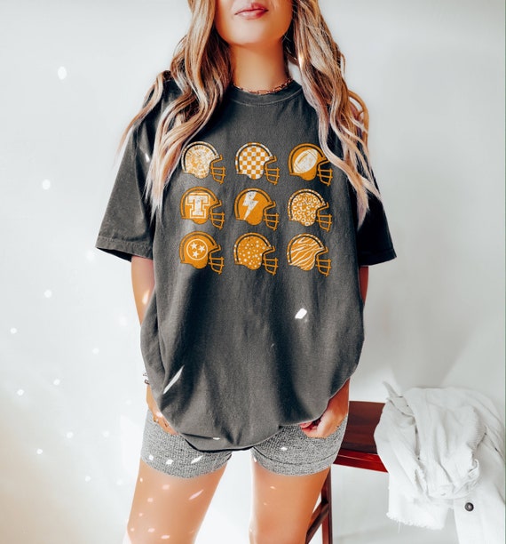 Comfort Colors Vintage Style Orange Football Shirt, Tennessee Shirt, Football Shirt, Game Day Apparel, Oversized Tee