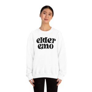 Elder Emo Sweatshirt Elder Emo Crewneck Emo Concert Shirt Unisex Sweatshirt Goth Sweatshirt Emo Shirt Gift for Emo Emo Kid Tee image 7