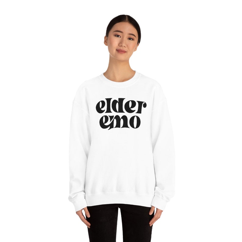 Elder Emo Sweatshirt Elder Emo Crewneck Emo Concert Shirt Unisex Sweatshirt Goth Sweatshirt Emo Shirt Gift for Emo Emo Kid Tee image 7