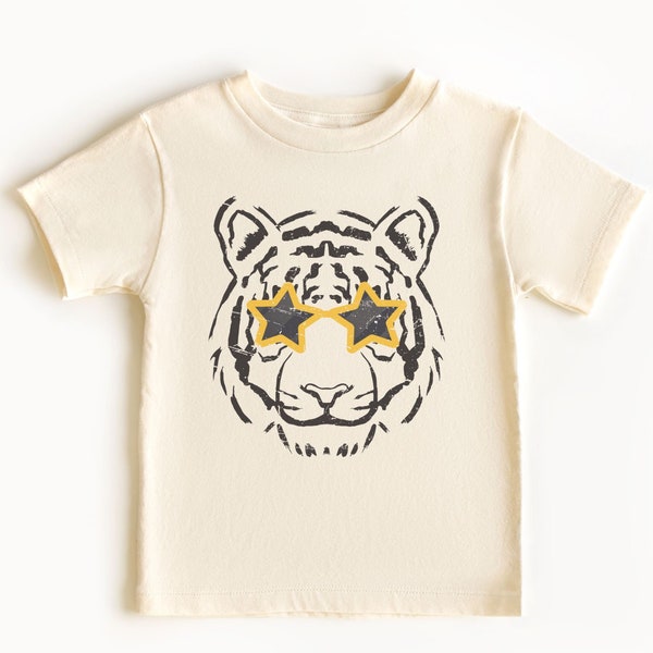 Kids Tigers Shirt Youth Missouri Tee Black and Gold Tigers Mascot Shirt Game Day Apparel