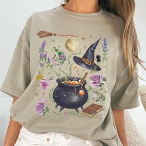 Comfort Colors Cottagecore Halloween Shirt Mystic Witchy Halloween Tee image 4