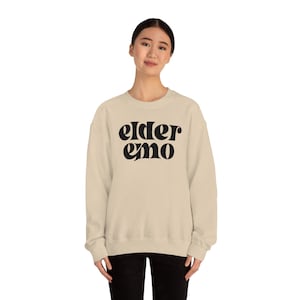 Elder Emo Sweatshirt Elder Emo Crewneck Emo Concert Shirt Unisex Sweatshirt Goth Sweatshirt Emo Shirt Gift for Emo Emo Kid Tee image 6