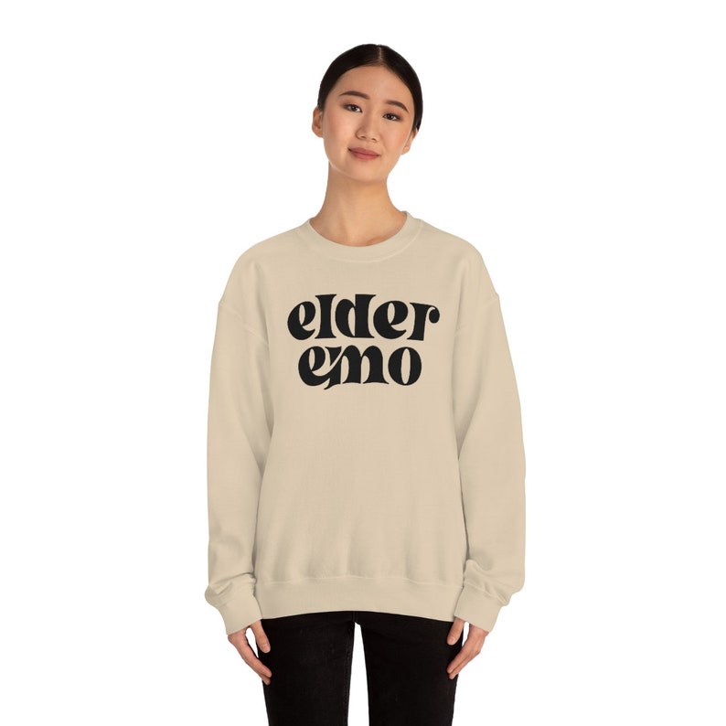 Elder Emo Sweatshirt Elder Emo Crewneck Emo Concert Shirt Unisex Sweatshirt Goth Sweatshirt Emo Shirt Gift for Emo Emo Kid Tee image 6