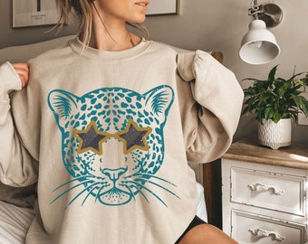 Jaguars Sweatshirt, Jaguars Crewneck, Jaguars Shirt, Jaguars Mascot Sweatshirt