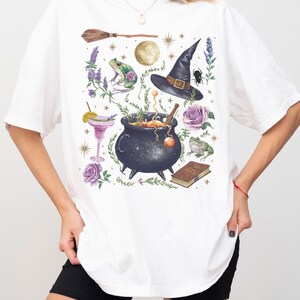 Comfort Colors Cottagecore Halloween Shirt Mystic Witchy Halloween Tee image 3