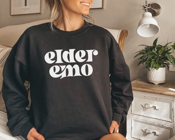 Elder Emo Sweatshirt Elder Emo Crewneck Emo Concert Shirt Unisex Sweatshirt Goth Sweatshirt Emo Shirt Gift for Emo Emo Kid Tee