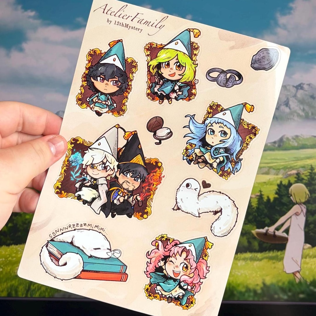 Witch Hat Atelier Vinyl Sticker Sheet, Qifrey Olruggio Coco Aggott ...