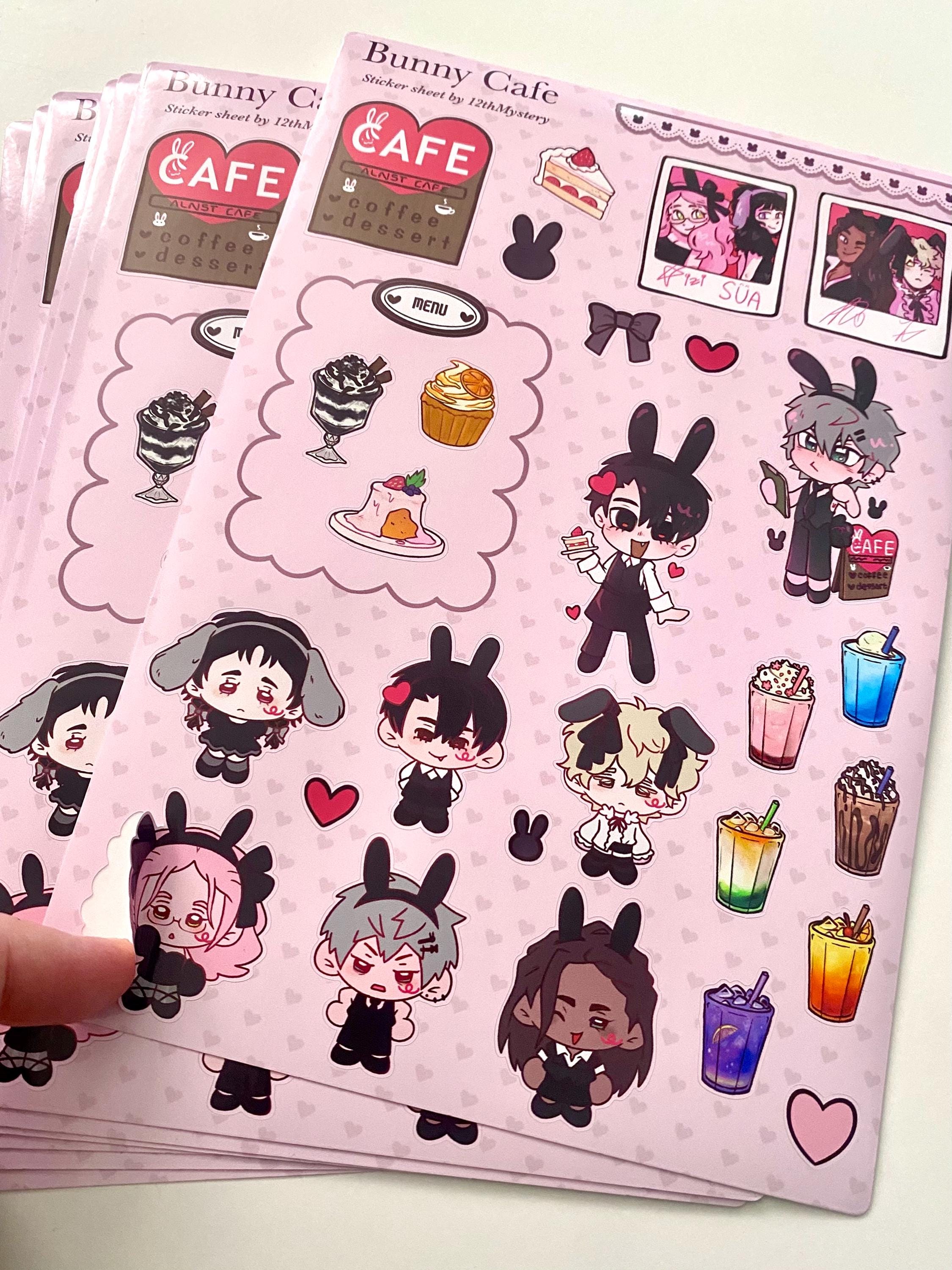 Alien Stage ALNST Bunny Cafe Sticker Sheet, Ivan Till Sua Mizi