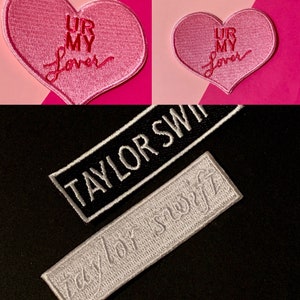 TS inspired Iron On Patches UR My LOVER Album Themed Embroidery Gift Idea Singer Songwriter Musician Decal Accessory