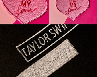 TS-inspirerade strykmärken med UR My LOVER-tema, broderi, presentidé, sångare, låtskrivare, musiker, dekaltillbehör