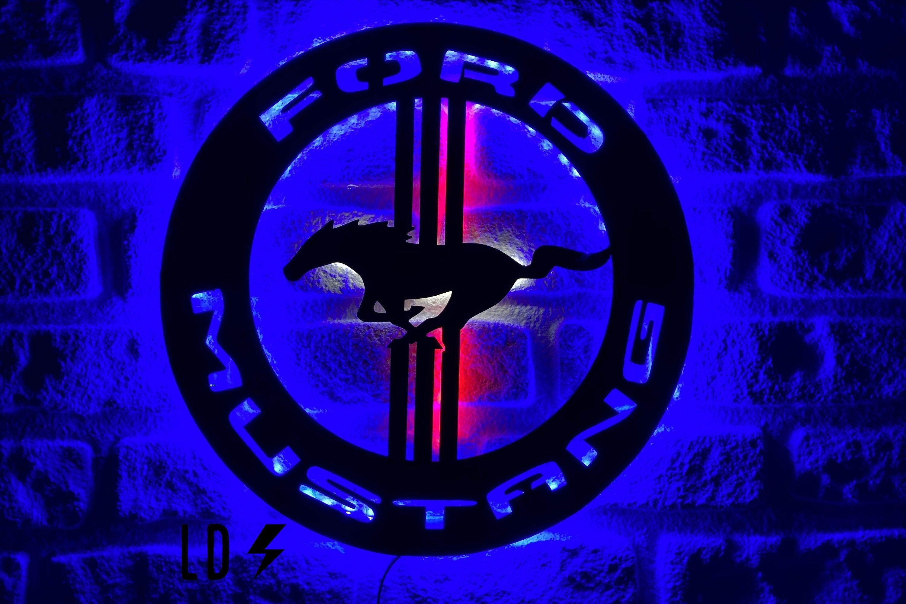 Mustang Ford Mustang Mustang LED Sign Mustang Neon Sign Etsy