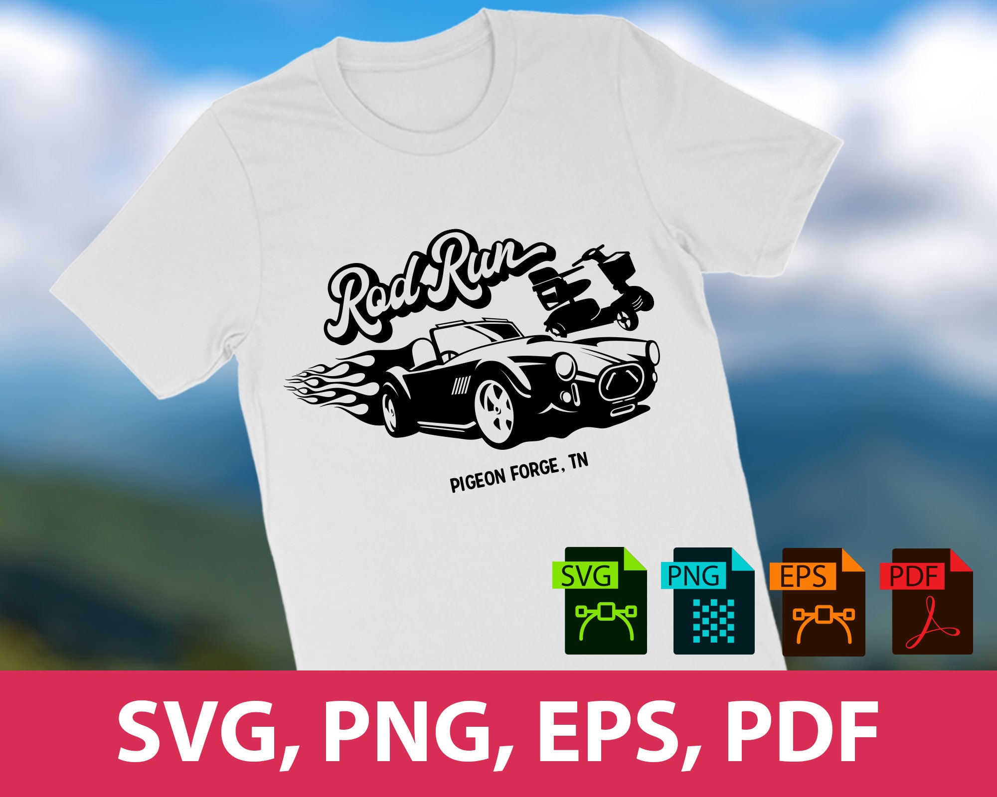 Smoky Mountains SVG Digital Download. Rod Run Family Shirt pigeon