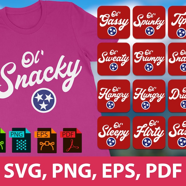 Tennessee SVG Digital Download. Great for Matching Shirts and Bachelorette Parties in Nashville, Gatlinburg & the Smoky Mountains