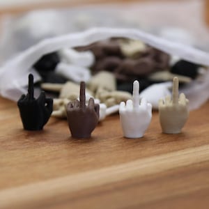 Mini Middle Fingers - Skin Tone Mix or Single Color - Funny Plastic F-U Hands
