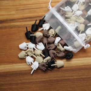Mini Middle Fingers - Skin Tone Mix or Single Color - Funny Plastic F-U Hands