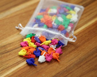 Mini Middle Fingers - Funny Plastic F-U Hands in Bold Colors or Mix Pack