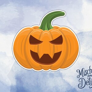 Pumpkin Cookie Cutter - Halloween Cookie Cutter - 4 inch
