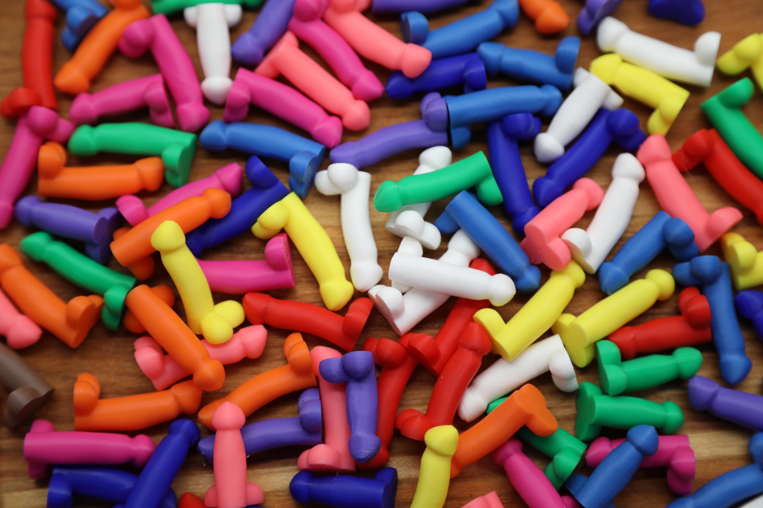 Mini Colorful Penises - Pick Your Color, Fun Party Favors & Pranks