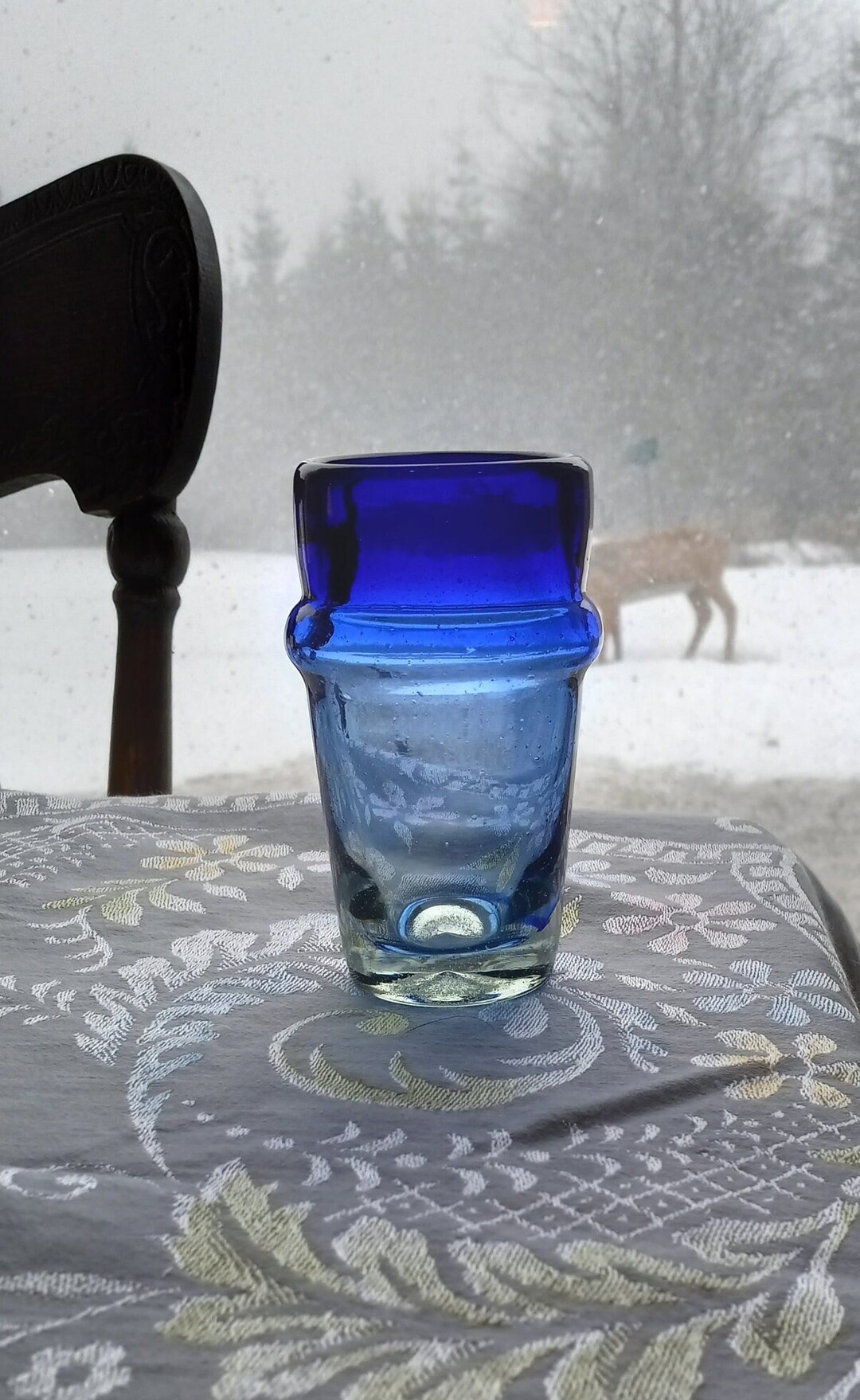 Vintage Beldi Traditional Handblown Moroccan Tea Glasses, Set of 4