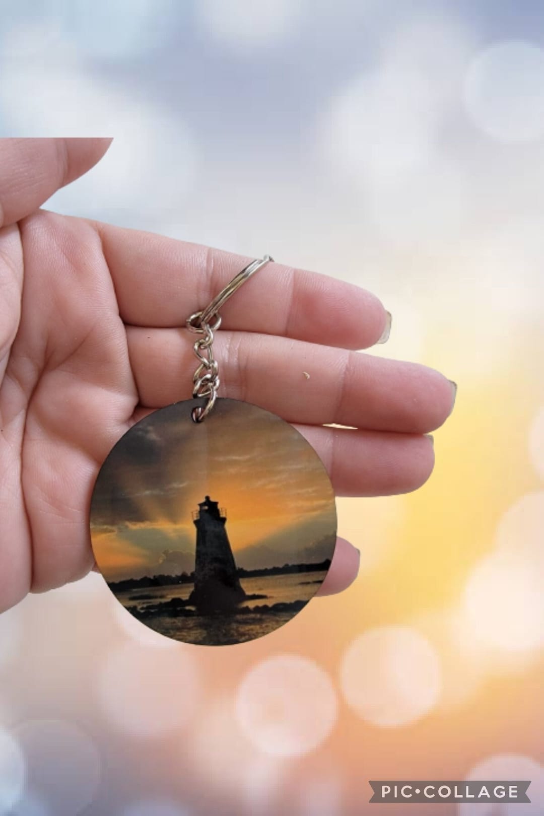 Cockspur Island Lighthouse Keychain Lighthouse Keychain Etsy