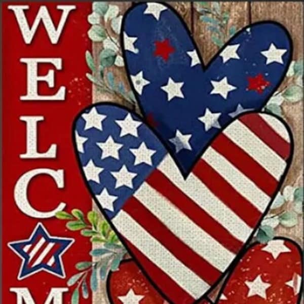 Patriotic Cow Diamond Painting Kit - 5D Round Drill, 12x12 Inch, 4th Of July Highland Cow DIY Craft For Adults