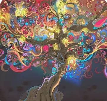 Psychedelic Trippy Tree Of Life Diamond Mosaic Painting Rhinestone