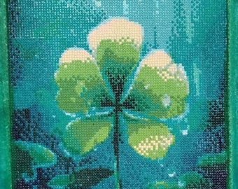 Four Leaf Clover Diamond Painting: St Patrick's Day Shamrock Art (12x16)