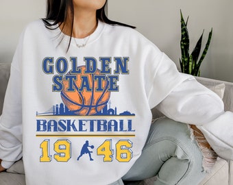 Vintage Golden State Basketball Sweatshirt, Retro Golden State Basketball Sweatshirt, San Francisco Sweatshirt Cute, Basketball Sweater