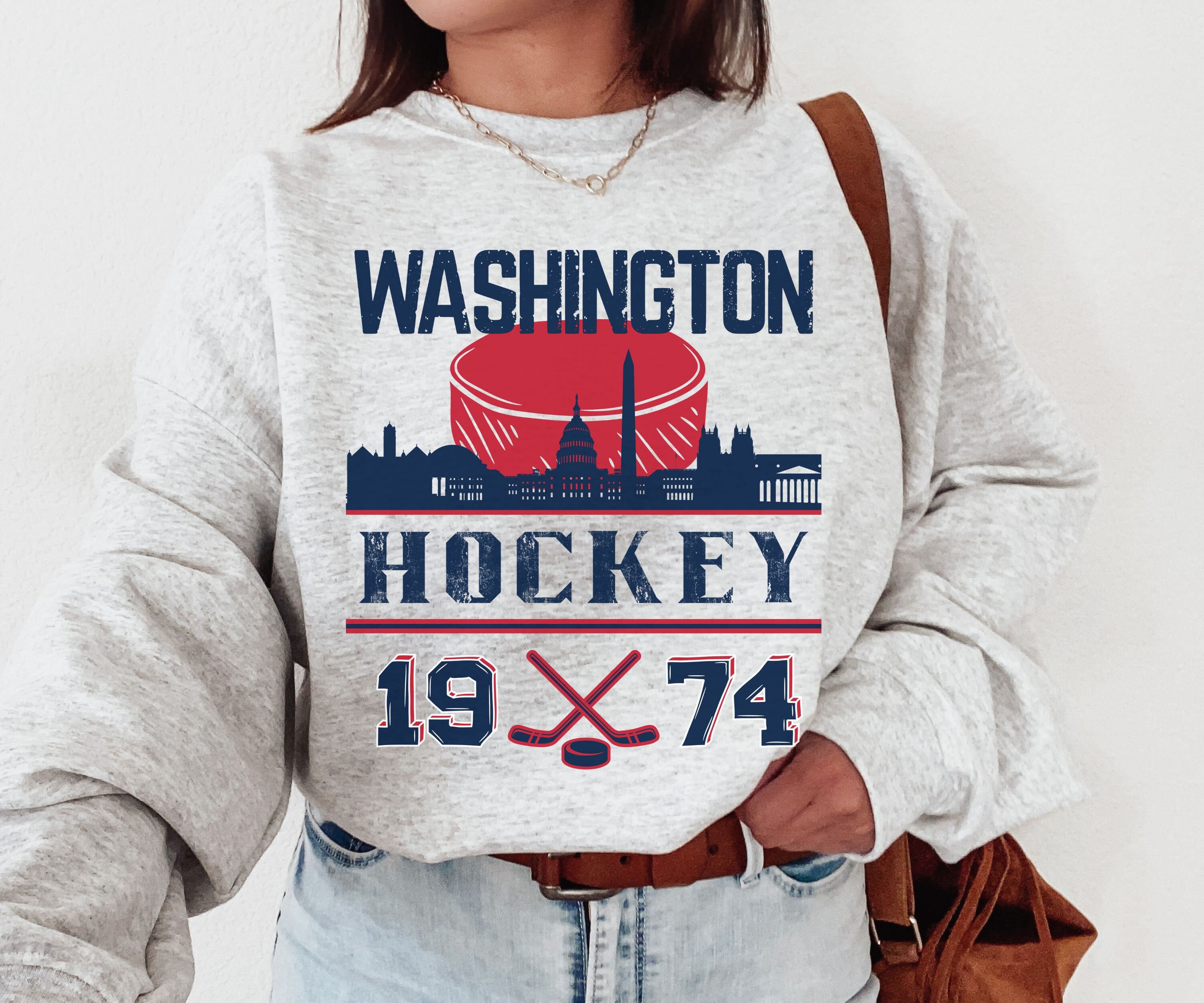 Vintage 90s Washington Capitals Sweatshirt Capitals Crewneck 