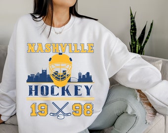 Nashville Predators SMASHVILLE 2 Retro NHL Crewneck Sweatshirt Hoodie Shirt  Gifts for Fans - Dingeas